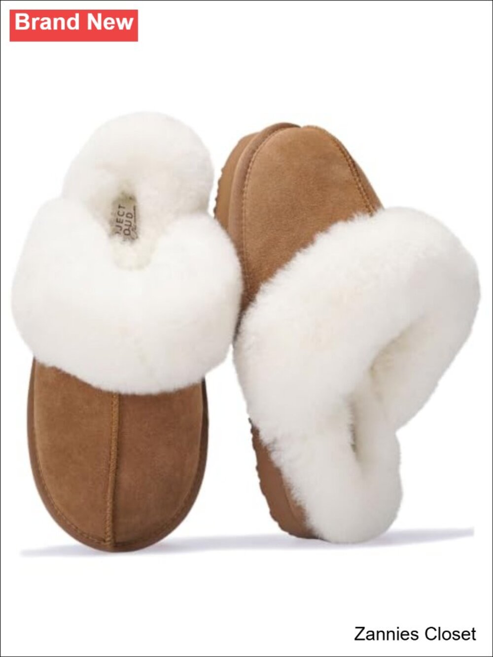 ✨Project Cloud 100% Genuine Leather Fur-Lined Womens Clog Slippers